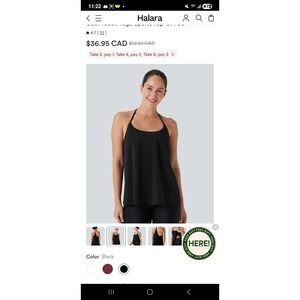Halara Softlyzero™ Airy Halter Backless Draped Cool Touch Yoga Sports Top-UPF50